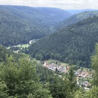 Schöner Aussichtspunkt auf halber Strecke