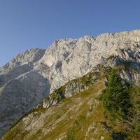 stetig bergan nähern wir uns dem leichten Klettersteig
