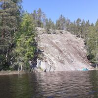 Felsen des Flusses Kymi