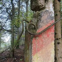 Historische Grenzsäule der DDR am Froschgrundsee