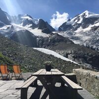 Aussicht von der Tschierva Hütte