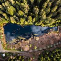 Einsam schön - der Kaltenbachsee von oben