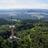 Luftbild Gaußturm bei Dransfeld