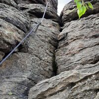 Klettersteig zum Gipfel vom Hohen Stein