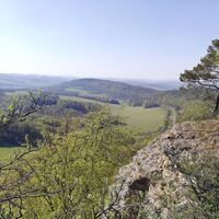 Blick aus den Hörselbergen bei Eisenach