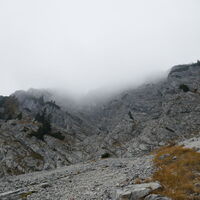 da sind wir zuvor den Klettersteig hinauf
