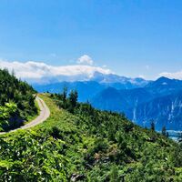 Blick auf den Dachstein oberhalb vom Hütteneck