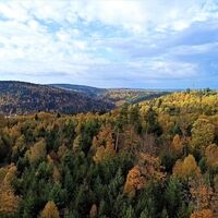 Vonb der Hohen Warte hat man auch im Herbst einen tollen Weitblick