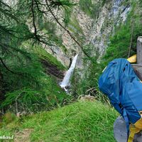 Blick hinüber zum beeindruckenden Gößnitzwasserfall.