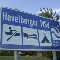 Havelberger WSV Schild Blaues Band