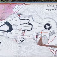 Lageplan von Schloss Schramberg um 1680, gefertigt von Architekt Horst Heß