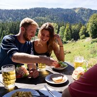 Biker bei der Einkehr