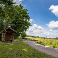Der Heidelbeerwald Pavillon lohnt für eine kleine Pause.