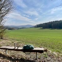 Bank mit Ausblick - Exdorf Waldrand