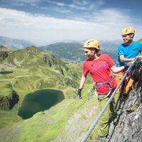 Klettersteig Hochjoch mit Blick zum Schwarzsee