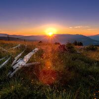 Sonnenuntergung von der Steyersberger Schwaig