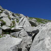 Karrenfelder vor Gipfel - Gipfelwanderung Kaiseregg