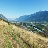 Aussicht auf Fully und das Rhonetal