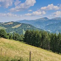 Gemütlich geht´s mit Ausblick bergab