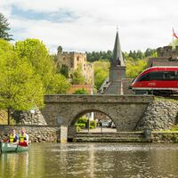 Balduinstein - Lahn, Portturm und Burgruine Balduin