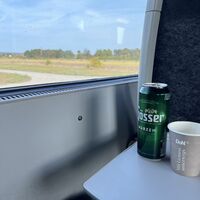 Mit Zug retour, ab Wr Neustadt dann mit Catering im Intercity von Villach. Schee woas!