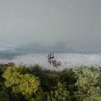 Radfahrer an der Donau Kramesau Neustift