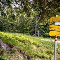Am Kaiblingsattel rechts Richtung Lahngang