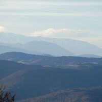 Panorama aus Írottkő-kilátó (Geschriebenstein-Aussichtsturm)