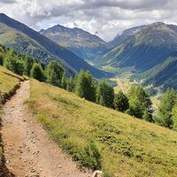 Blick ins obere Tal nach Forcula d'Livigno
