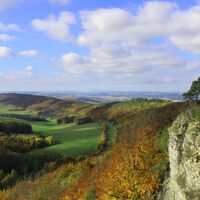 Aussicht vom Kammweg des Großen Hörselberges bei Eisenach
