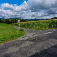 Kreuzung Unterhohenau - Blick zurück nach Norden