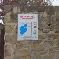 Hinweistafel | Badestelle am Ditfurter See