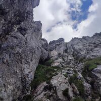 Anstieg durch die Rinne