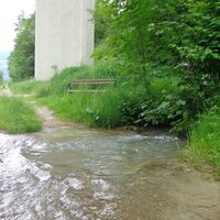 Kurz vor Gmünd überquert man einen kleinen Wasserlauf