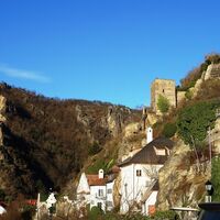 Dürnstein Blick zurück zum Vogelbergsteig Nase