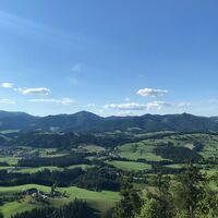 Ausblick vom Lärchsattel, Oststeiermark