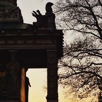 Friedensengel Sonnenuntergang Silouette