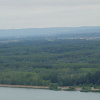 Ausblick am Aussichtsfels oberhalb der Burg