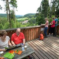 Blick von der Aussichtsplattform Dunetal auf den Kleinen Viadukt