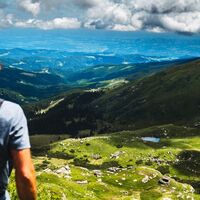 Blick von der Koralpe ins Tal