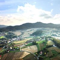 malerische Landschaft in Gossendorf