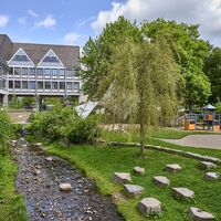 Rathaus, Preisterbach und Gerichtswiese Hilchenbach