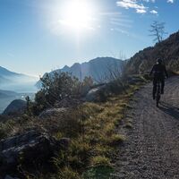 Der Anstieg am Doss del Clef