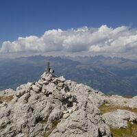 und auch das Gipfelkreuz auf der Laserzwand darf nicht fehlen