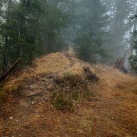 Der linke Weg führt zum Gipfel