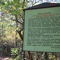 Informationstafel vor der Venushöhle
