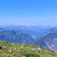 Blick zum Tennengebirge und hinten die Berchtesgadener Alpen