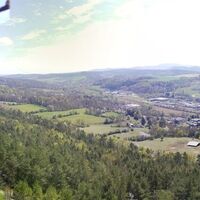 Panoramablick auf das Erbstromtal vom kleinen Hörselberg bei Eisenach