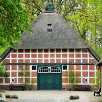 Fackwerkhaus des Heimatmuseums Scheeßel in der Frontansicht