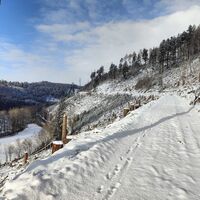 Ausblick vom Weg oberhalb der Klettigsmühle